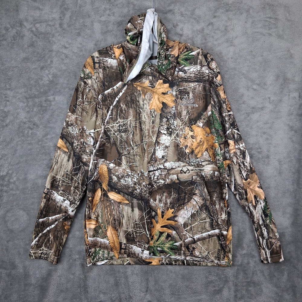 Realtree Edge Camo Hoodie Mens Large L/G 42-44 Polyester Hunting Shirt IV050855